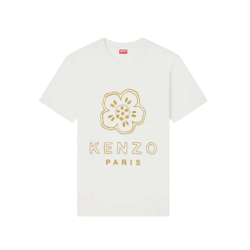 Kenzo Men Slim-Fit Cotton T-Shirt With "Boke Flower" Embroidery